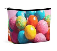 VFMKT Women Makeup Bag for Purse Waterproof Cosmetic Bags Colorful Candy Makeup Pouch with Zipper Travel Toiletry Bag Organizer for Women Ladies, style, One Size