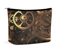 VFMKT Women Makeup Bag for Purse Waterproof Cosmetic Bags Cool Steampunk Gears Makeup Pouch with Zipper Travel Toiletry Bag Organizer for Women Ladies, style, One Size