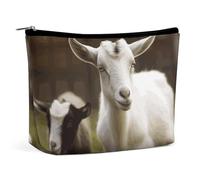 VFMKT Women Makeup Bag for Purse Waterproof Cosmetic Bags Cute Goat Makeup Pouch with Zipper Travel Toiletry Bag Organizer for Women Ladies, style, One Size