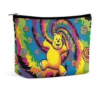 VFMKT Women Makeup Bag for Purse Waterproof Cosmetic Bags Dancing Thanksgiving Bear Makeup Pouch with Zipper Travel Toiletry Bag Organizer for Women Ladies, style, One Size