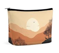 VFMKT Women Makeup Bag for Purse Waterproof Cosmetic Bags Deer And Hills Makeup Pouch with Zipper Travel Toiletry Bag Organizer for Women Ladies, style, One Size