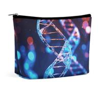 VFMKT Women Makeup Bag for Purse Waterproof Cosmetic Bags DNA Genetic Helix Makeup Pouch with Zipper Travel Toiletry Bag Organizer for Women Ladies, style, One Size