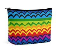 VFMKT Women Makeup Bag for Purse Waterproof Cosmetic Bags Gay Pride Rainbow Pattern Makeup Pouch with Zipper Travel Toiletry Bag Organizer for Women Ladies, style, One Size
