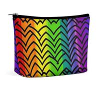 VFMKT Women Makeup Bag for Purse Waterproof Cosmetic Bags Gay Pride Rainbow Pattern Makeup Pouch with Zipper Travel Toiletry Bag Organizer for Women Ladies, style, One Size