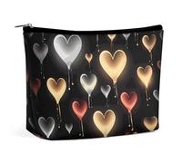 VFMKT Women Makeup Bag for Purse Waterproof Cosmetic Bags Glowing Love Makeup Pouch with Zipper Travel Toiletry Bag Organizer for Women Ladies, style, One Size