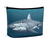 VFMKT Women Makeup Bag for Purse Waterproof Cosmetic Bags Great White Shark Makeup Pouch with Zipper Travel Toiletry Bag Organizer for Women Ladies, style, One Size