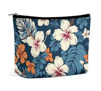 VFMKT Women Makeup Bag for Purse Waterproof Cosmetic Bags Hawaii Flower Makeup Pouch with Zipper Travel Toiletry Bag Organizer for Women Ladies, style, One Size