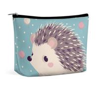 VFMKT Women Makeup Bag for Purse Waterproof Cosmetic Bags Hedgehog Polkadot Makeup Pouch with Zipper Travel Toiletry Bag Organizer for Women Ladies, style, One Size