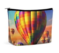 VFMKT Women Makeup Bag for Purse Waterproof Cosmetic Bags Hot Air Balloons Makeup Pouch with Zipper Travel Toiletry Bag Organizer for Women Ladies, style, One Size