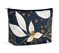 VFMKT Women Makeup Bag for Purse Waterproof Cosmetic Bags Leaves And Berries Makeup Pouch with Zipper Travel Toiletry Bag Organizer for Women Ladies, style, One Size