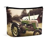 VFMKT Women Makeup Bag for Purse Waterproof Cosmetic Bags Old Tractor Photo Farm Makeup Pouch with Zipper Travel Toiletry Bag Organizer for Women Ladies, style, One Size