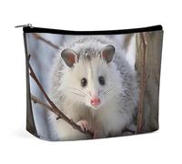 VFMKT Women Makeup Bag for Purse Waterproof Cosmetic Bags Opossum In Snow Makeup Pouch with Zipper Travel Toiletry Bag Organizer for Women Ladies, style, One Size