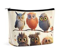 VFMKT Women Makeup Bag for Purse Waterproof Cosmetic Bags Owls Birds Makeup Pouch with Zipper Travel Toiletry Bag Organizer for Women Ladies, style, One Size