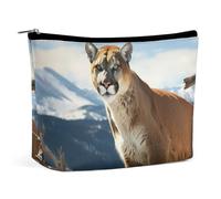 VFMKT Women Makeup Bag for Purse Waterproof Cosmetic Bags Panther Mountain Lion Makeup Pouch with Zipper Travel Toiletry Bag Organizer for Women Ladies, style, One Size
