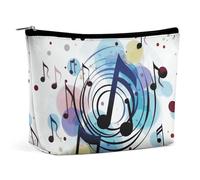 VFMKT Women Makeup Bag for Purse Waterproof Cosmetic Bags Polka Dot Music Note Makeup Pouch with Zipper Travel Toiletry Bag Organizer for Women Ladies, style, One Size