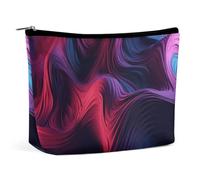 VFMKT Women Makeup Bag for Purse Waterproof Cosmetic Bags Purple Rendered Pattern Makeup Pouch with Zipper Travel Toiletry Bag Organizer for Women Ladies, style, One Size