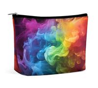 VFMKT Women Makeup Bag for Purse Waterproof Cosmetic Bags Rainbow Smoke Makeup Pouch with Zipper Travel Toiletry Bag Organizer for Women Ladies, style, One Size