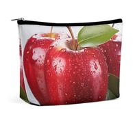 VFMKT Women Makeup Bag for Purse Waterproof Cosmetic Bags Red Apple Fruit Makeup Pouch with Zipper Travel Toiletry Bag Organizer for Women Ladies, style, One Size