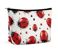VFMKT Women Makeup Bag for Purse Waterproof Cosmetic Bags Red Ladybug Makeup Pouch with Zipper Travel Toiletry Bag Organizer for Women Ladies, style, One Size