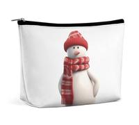 VFMKT Women Makeup Bag for Purse Waterproof Cosmetic Bags Snowman Wearing Red Scarf Makeup Pouch with Zipper Travel Toiletry Bag Organizer for Women Ladies, style, One Size