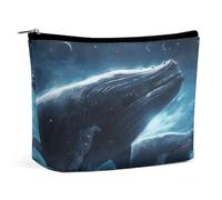 VFMKT Women Makeup Bag for Purse Waterproof Cosmetic Bags Whales Traveling in Space Makeup Pouch with Zipper Travel Toiletry Bag Organizer for Women Ladies, style, One Size
