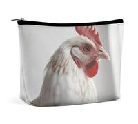 VFMKT Women Makeup Bag for Purse Waterproof Cosmetic Bags White Chicken Makeup Pouch with Zipper Travel Toiletry Bag Organizer for Women Ladies, style, One Size