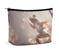 VFMKT Women Makeup Bag for Purse Waterproof Cosmetic Bags White-Headed Tree Frog Makeup Pouch with Zipper Travel Toiletry Bag Organizer for Women Ladies, style, One Size