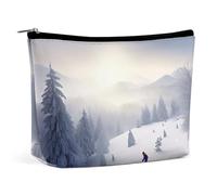 VFMKT Women Makeup Bag for Purse Waterproof Cosmetic Bags Winter Skiing Makeup Pouch with Zipper Travel Toiletry Bag Organizer for Women Ladies, style, One Size