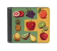 VFMNT Art Style Fruit Wallet Large Capacity Leather Wallet Phone Clutch Travel Purse for Men Women Gift, white, One Size, Wallet