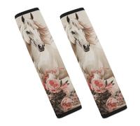 VFMNT Car Seat Strap Covers Set of 2 Horse Image Car Seat Belt Cover Super Soft Car Seat Straps Shoulder Pads Automotive Seat Belt Cushion Pads for All Car Seats
