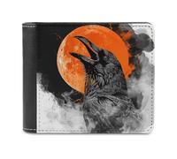 VFMNT Crow Opens His Mouth Wallet Large Capacity Leather Wallet Phone Clutch Travel Purse for Men Women Gift, white, One Size, Wallet