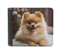 VFMNT Cute Pomeranian Dog Wallet Large Capacity Leather Wallet Phone Clutch Travel Purse for Men Women Gift, white, One Size, Wallet