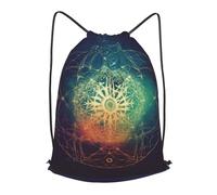 VFMNT Drawstring Backpack Woemn Men Sports Gym Sack Lightweight Drawstring Bags Tree Of Life Space Icon Cinch Bag Sackpack For Work Swim Travel