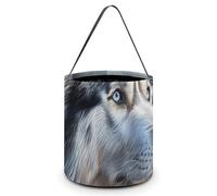 VFMNT Halloween Trick Or Treat Bags Dog Portrait Pattern Candy Bag with Handles Halloween Tote Bag Halloween Goodie Bag Candy Bucket for Halloween Party Favor 7.9x8.3 Inches, White, 7.9x8.3 Inches