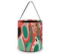 VFMNT Halloween Trick Or Treat Bags Red And Green Pattern Candy Bag with Handles Halloween Tote Bag Halloween Goodie Bag Candy Bucket for Halloween Party Favor 7.9x8.3 Inches, White, 7.9x8.3 Inches