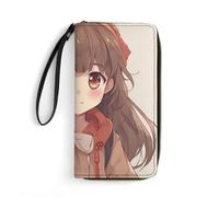 VFMNT Japan Anime Wallet Large Capacity Leather Wallet Zip Around Phone Clutch Travel Purse for Men Women, white, 19.7x10.5cm