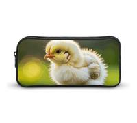 VFMNT Large Capacity Pencil Case Cute Chicken Walking Pencil Pouch Aesthetic Makeup Bag for Women Portable Pencil Bag Organizer with Zipper Cute Pen Bag for Office Supplies