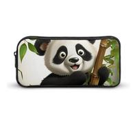VFMNT Large Capacity Pencil Case Cute Panda Climb Pencil Pouch Aesthetic Makeup Bag for Women Portable Pencil Bag Organizer with Zipper Cute Pen Bag for Office Supplies