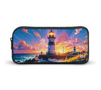 VFMNT Large Capacity Pencil Case Lighthouse Diamond Painting Pencil Pouch Aesthetic Makeup Bag for Women Portable Pencil Bag Organizer with Zipper Cute Pen Bag for Office Supplies