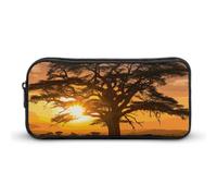 VFMNT Large Capacity Pencil Case Sunrise on Big Tree Pencil Pouch Aesthetic Makeup Bag for Women Portable Pencil Bag Organizer with Zipper Cute Pen Bag for Office Supplies