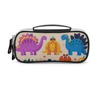 VFMNT Large Makeup Bag for Purse Many Colorful Cartoon Dinosaurs Cosmetic Bag for Women Travel Toiletry Bag with Handle Make Up Organizer Case Portable Pen Bag Small Pencil Case for Office, white, One