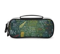 VFMNT Large Makeup Bag for Purse Math Question Cosmetic Bag for Women Travel Toiletry Bag with Handle Make Up Organizer Case Portable Pen Bag Small Pencil Case for Office, white, One Size, Makeup Bag