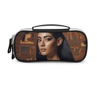 VFMNT Large Makeup Bag for Purse Women in Ancient Egypt Cosmetic Bag for Women Travel Toiletry Bag with Handle Make Up Organizer Case Portable Pen Bag Small Pencil Case for Office, white, One Size,
