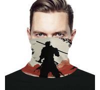 VFMNT Neck Gaiter for Men Women Samurai Face Mask Bandana Elastic Face Scarf Windproof Head Wrap Warmer Headbands Breathable Face Cover for Sports Cycling Riding, White, One size