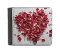VFMNT Petals Form Heart Shape Wallet Large Capacity Leather Wallet Phone Clutch Travel Purse for Men Women Gift, white, One Size, Wallet