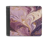 VFMNT Purple And Gold Marble Wallet Large Capacity Leather Wallet Phone Clutch Travel Purse for Men Women Gift, white, One Size, Wallet