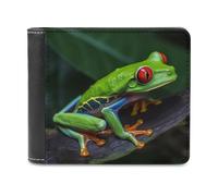 VFMNT Red Eyed Tree Frog Wallet Large Capacity Leather Wallet Phone Clutch Travel Purse for Men Women Gift, white, One Size, Wallet