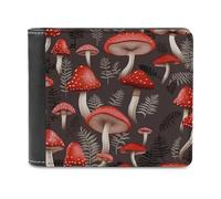 VFMNT Red Mushrooms Wallet Large Capacity Leather Wallet Phone Clutch Travel Purse for Men Women Gift, white, One Size, Wallet