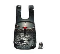 VFMNT Sadness Stormy Day Umbrellas Backpack - Lightweight 16L Foldable Hiking Daypack Packable Back Pack Travel Bag Zipper