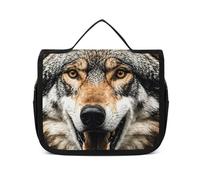 VFMNT Toiletry Bag for Women Men Hungry Like A Wolf Makeup Bag with Hanging Hook Waterproof Bathroom Cosmetic Bag Large Capacity Travel Bag for Toiletries Accessories, white, 8.9x2.8x7.3 inches